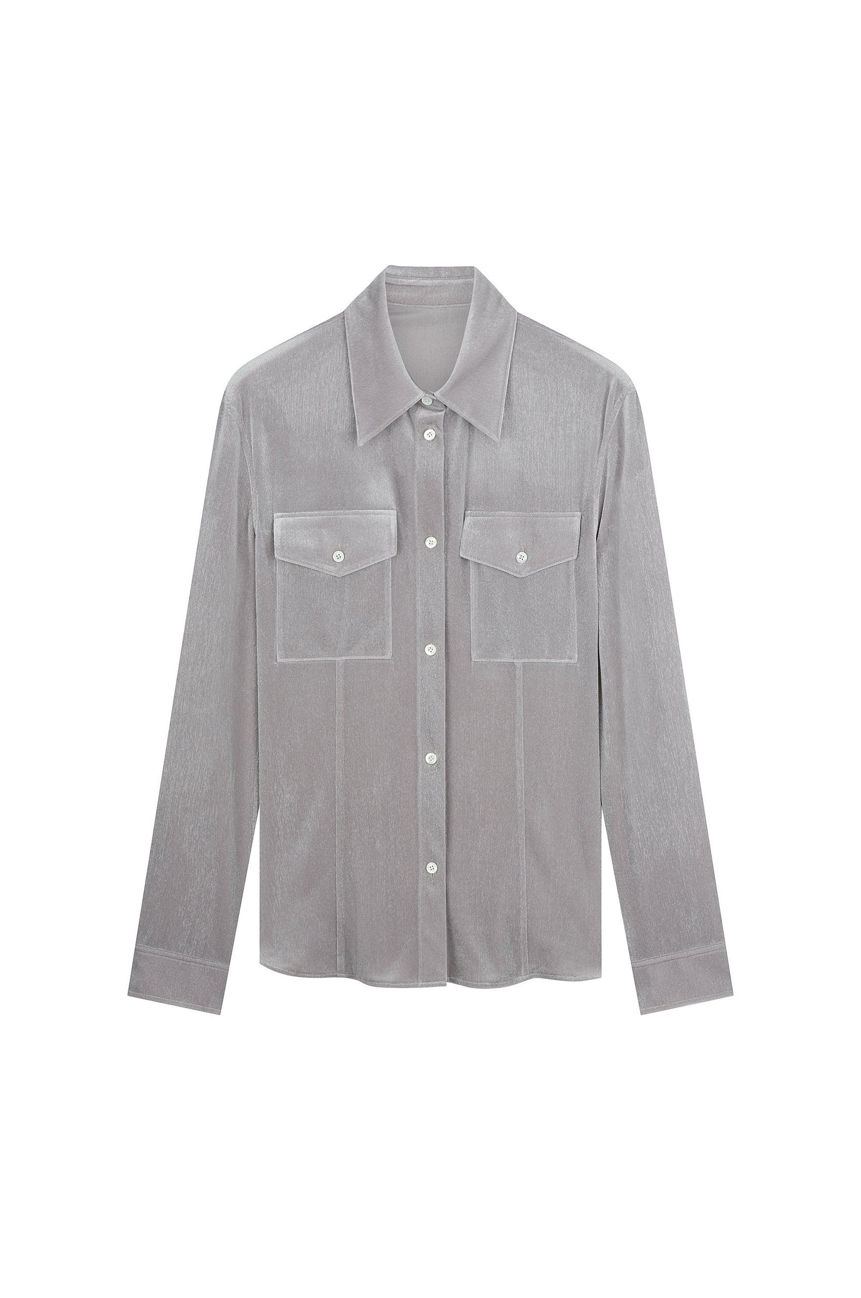 Slim Fit Velvet Shirt