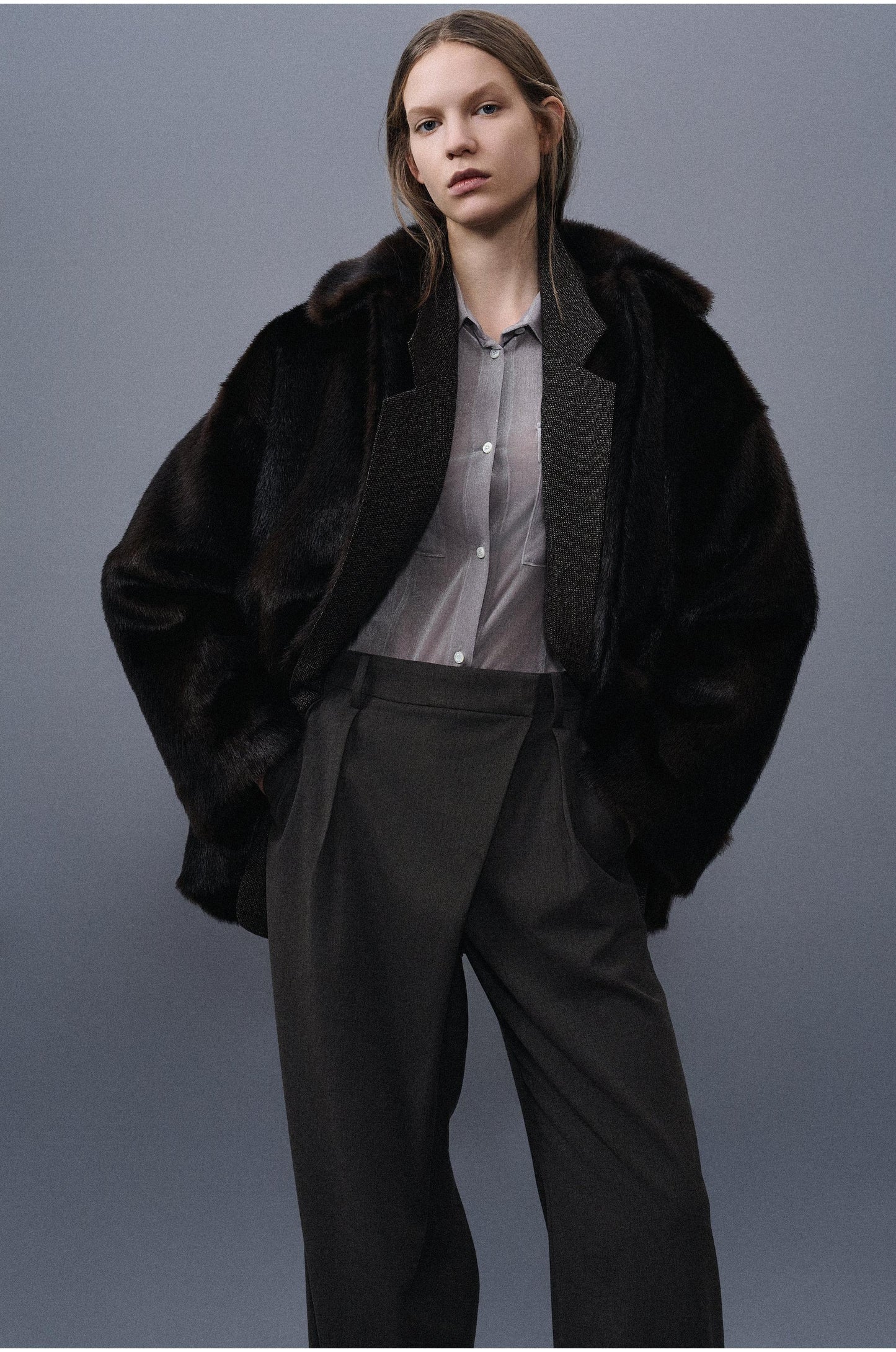 Slim Fit Velvet Shirt
