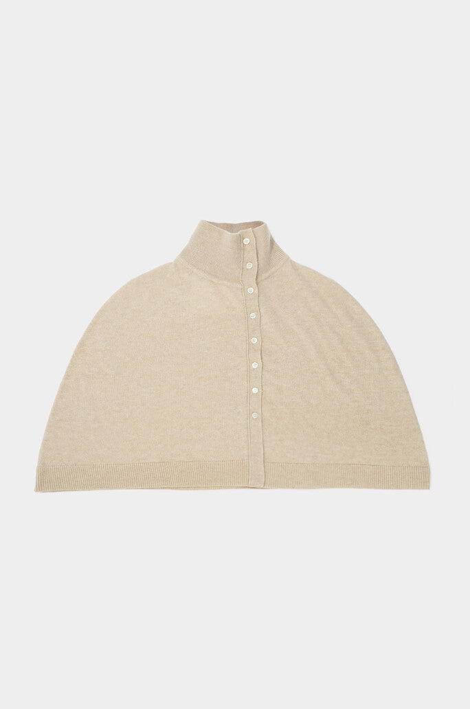 Wool-Blend High-Neck Cape Scarf