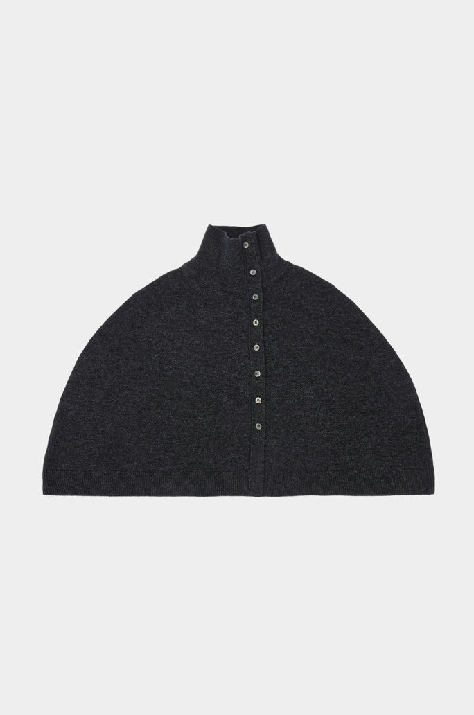 Wool-Blend High-Neck Cape Scarf