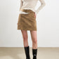 Linen-Blend High-Neck Buttoned Knit Top
