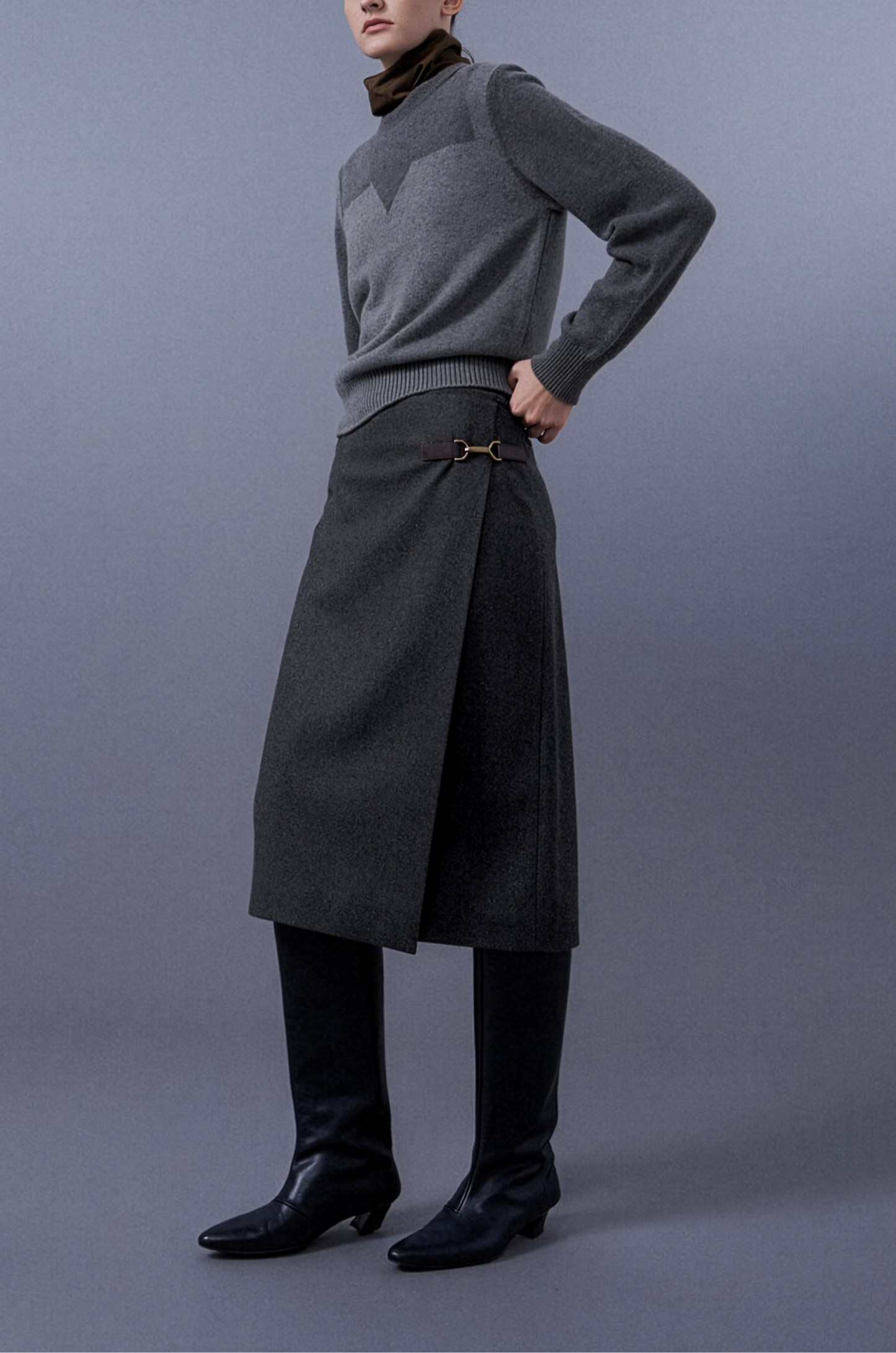 Modern Incision Knit Top