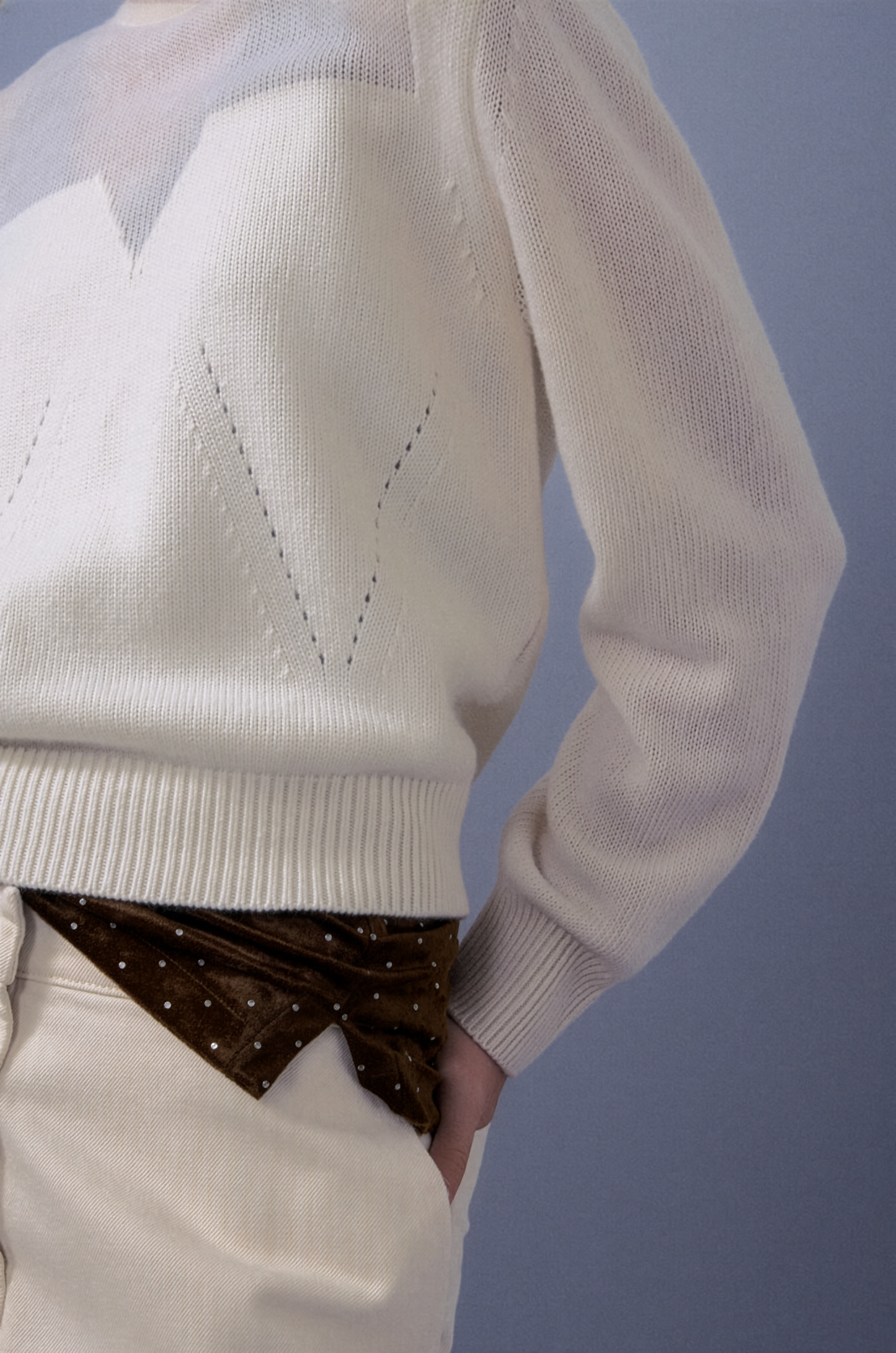 Modern Incision Knit Top