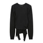 Tied 2-Way Sheer Knit Top