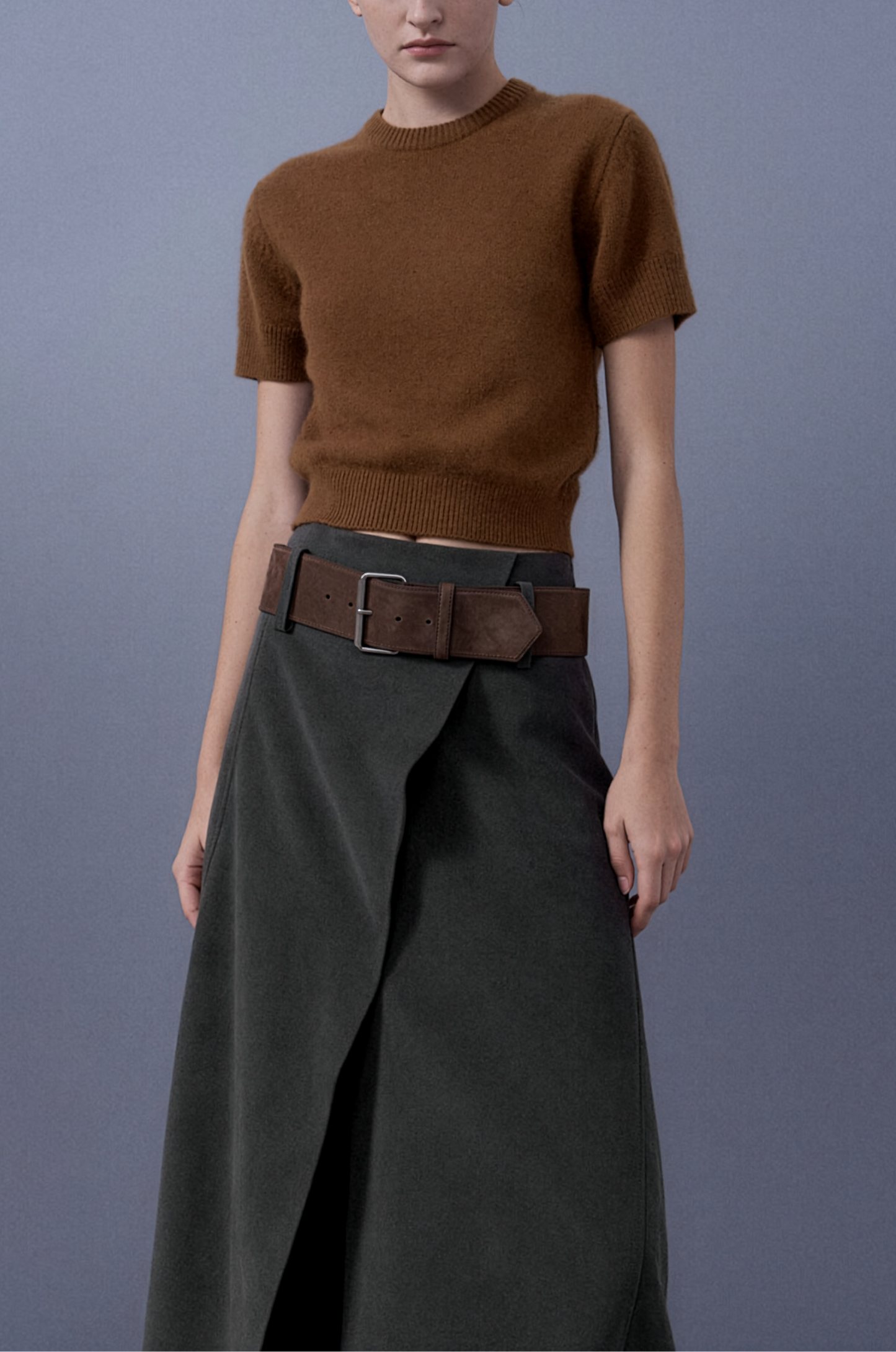 Basic Half-Sleeve Knit Top