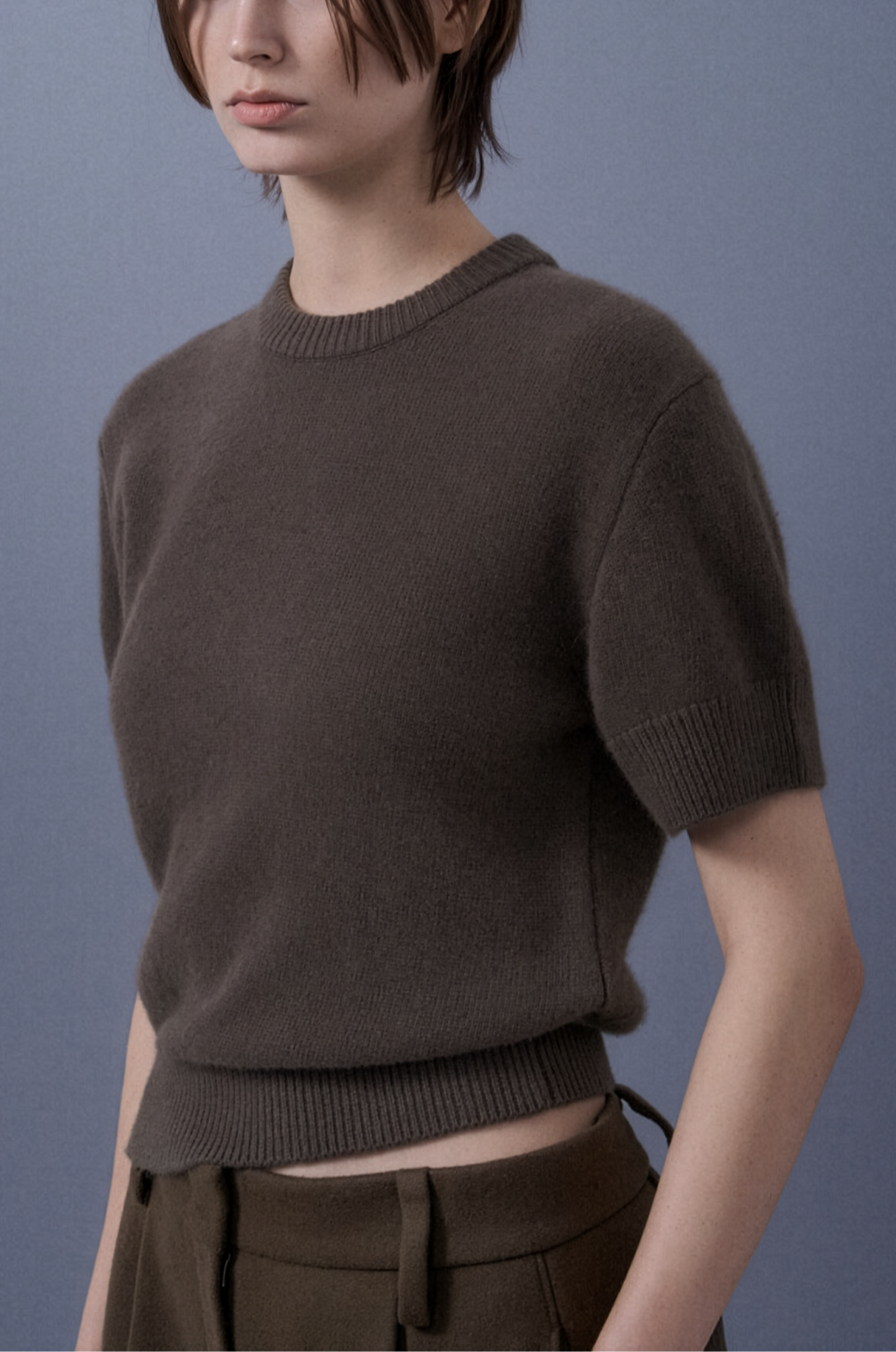 Basic Half-Sleeve Knit Top