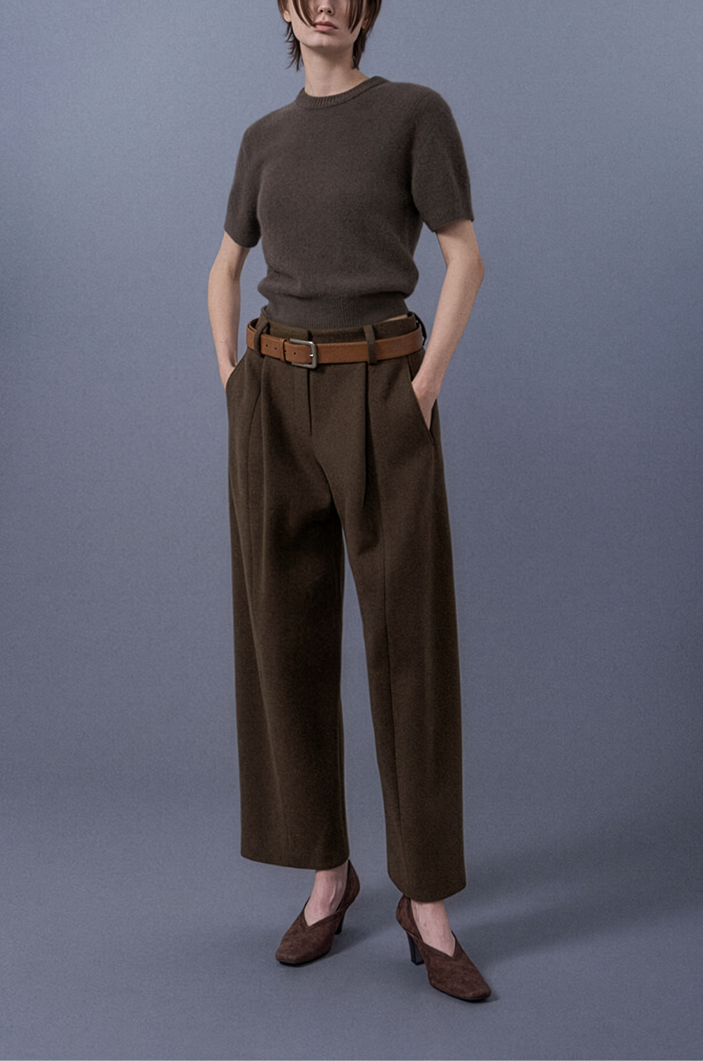 Basic Half-Sleeve Knit Top