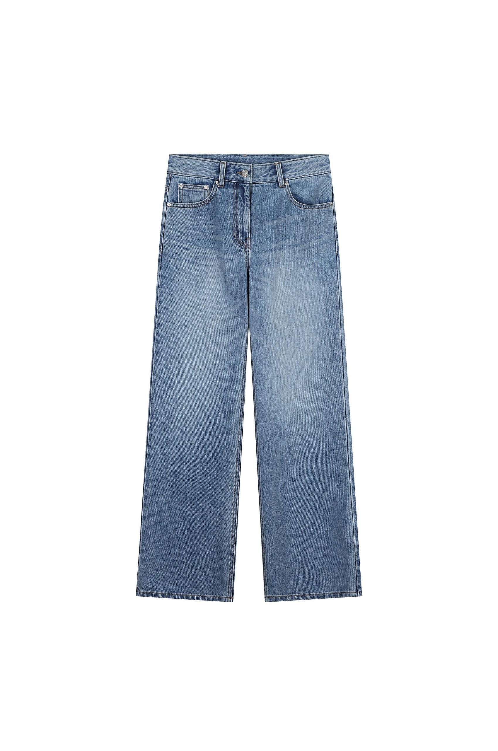 Twisted Hem Point Denim Pants