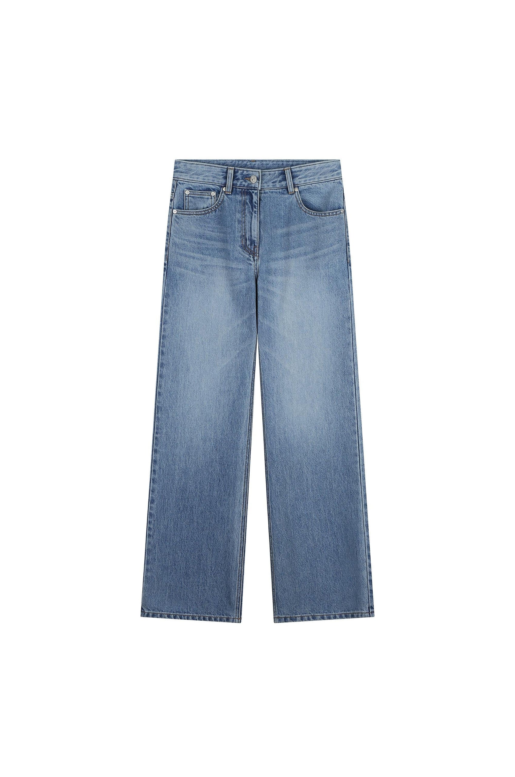 Twisted Hem Point Denim Pants