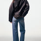 Twisted Hem Point Denim Pants