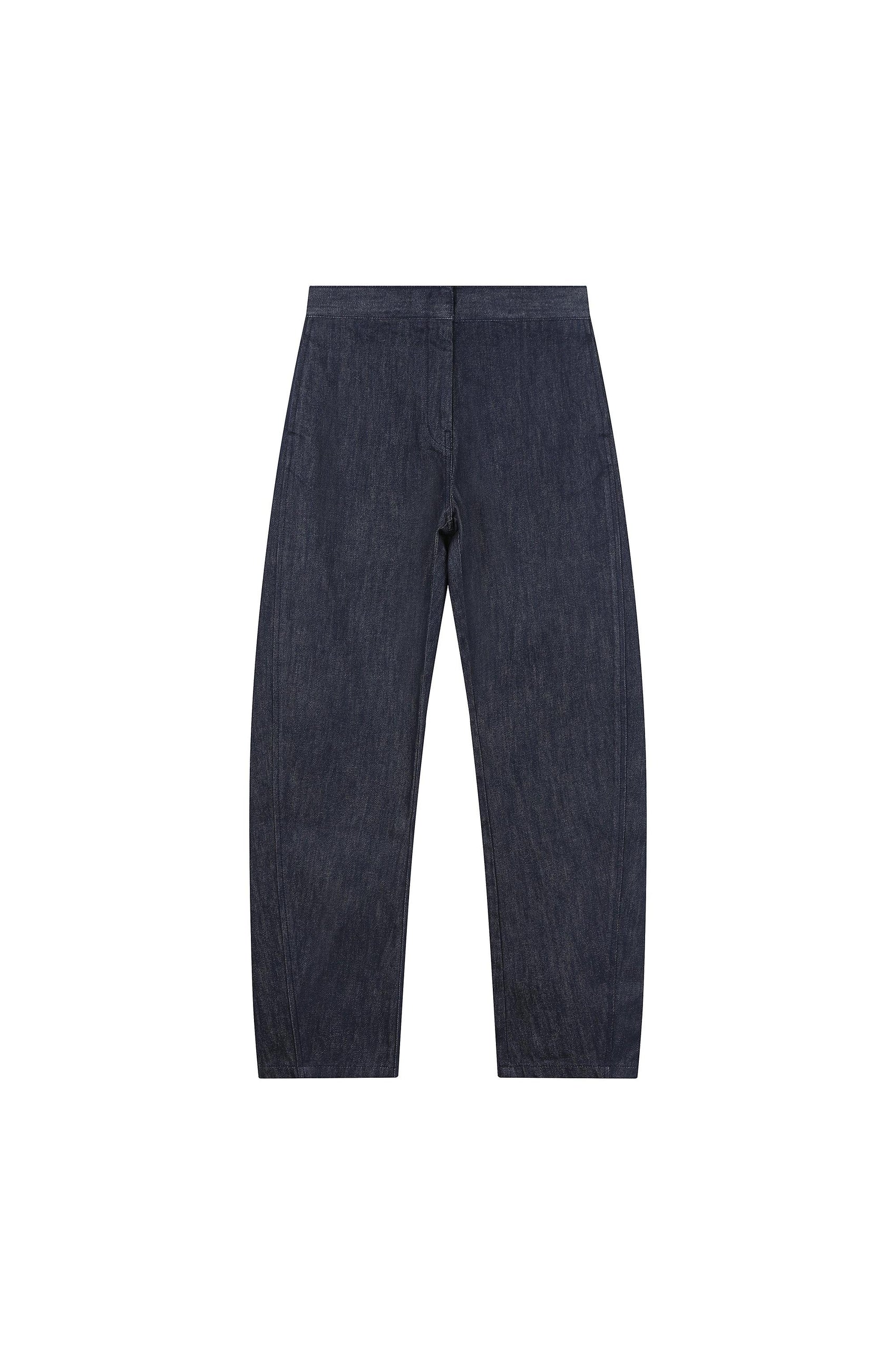 Curved Silhouett Denim Pants