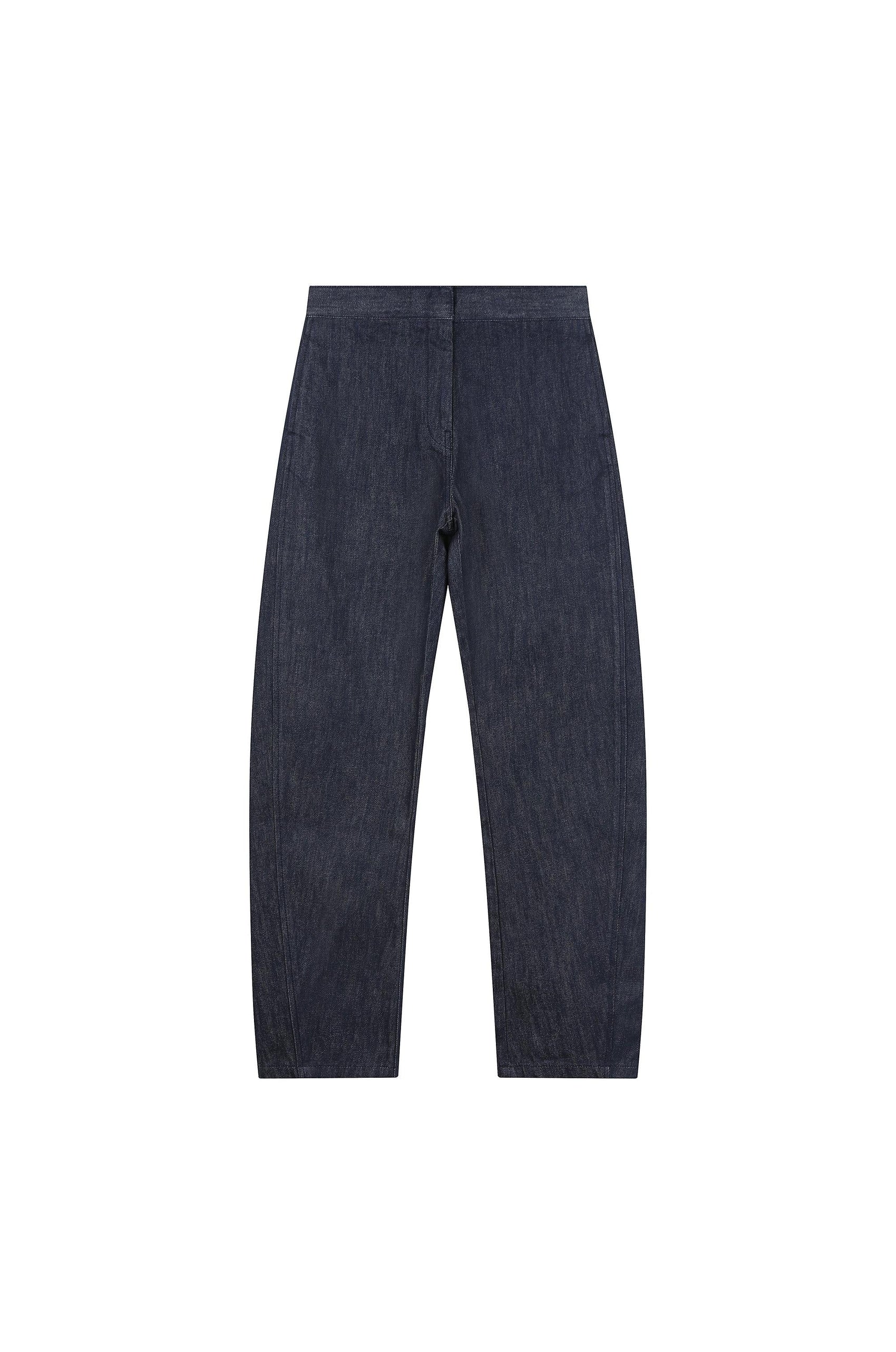 Curved Silhouett Denim Pants