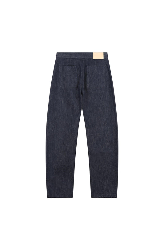 Curved Silhouett Denim Pants