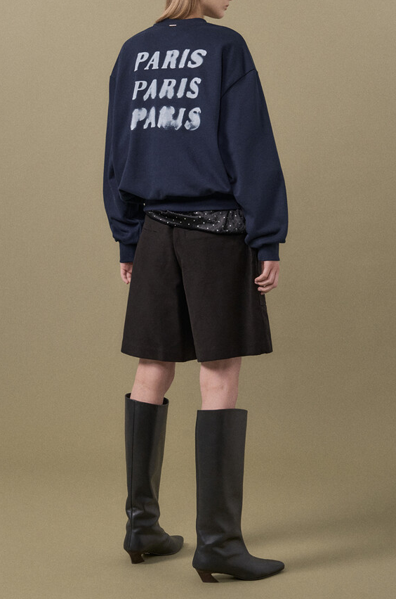 Back Logo Round Neck Sweatshirt
