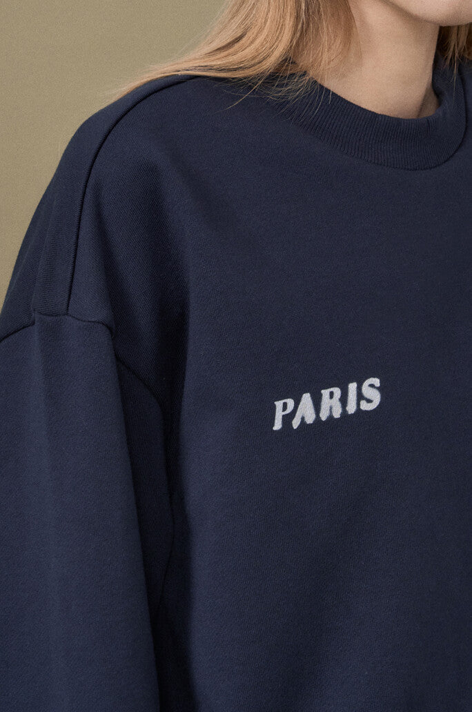 Back Logo Round Neck Sweatshirt