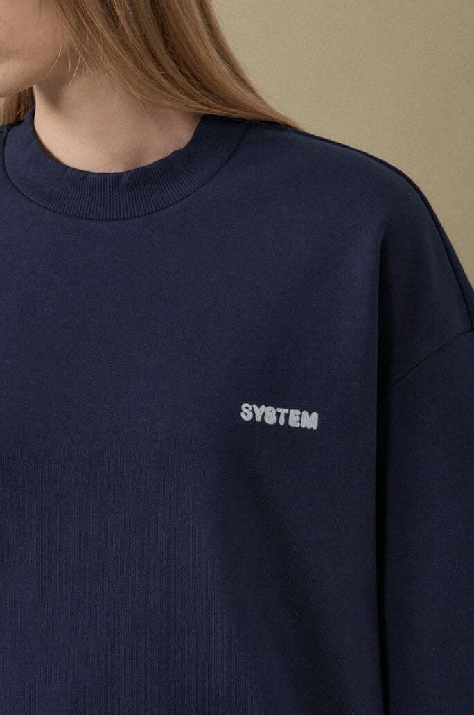 Back Logo Round Neck Sweatshirt
