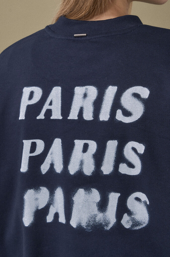 Back Logo Round Neck Sweatshirt