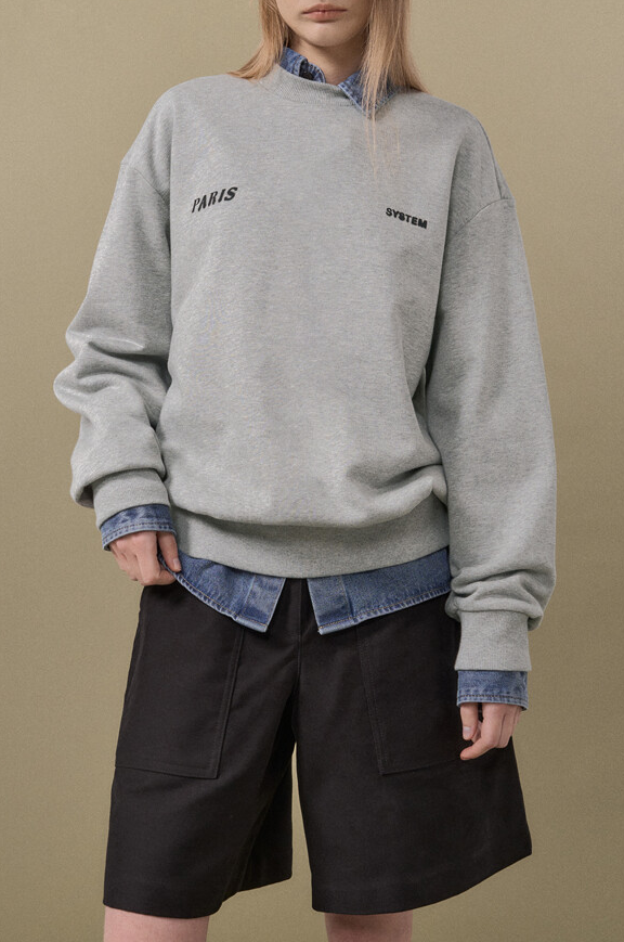 Back Logo Round Neck Sweatshirt