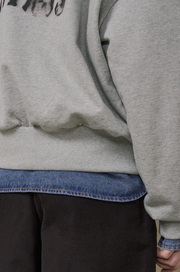 Back Logo Round Neck Sweatshirt