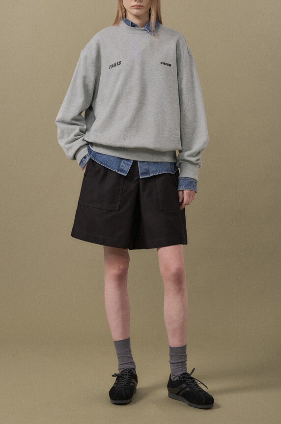 Back Logo Round Neck Sweatshirt