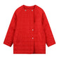 Quilted Square Neck Coat