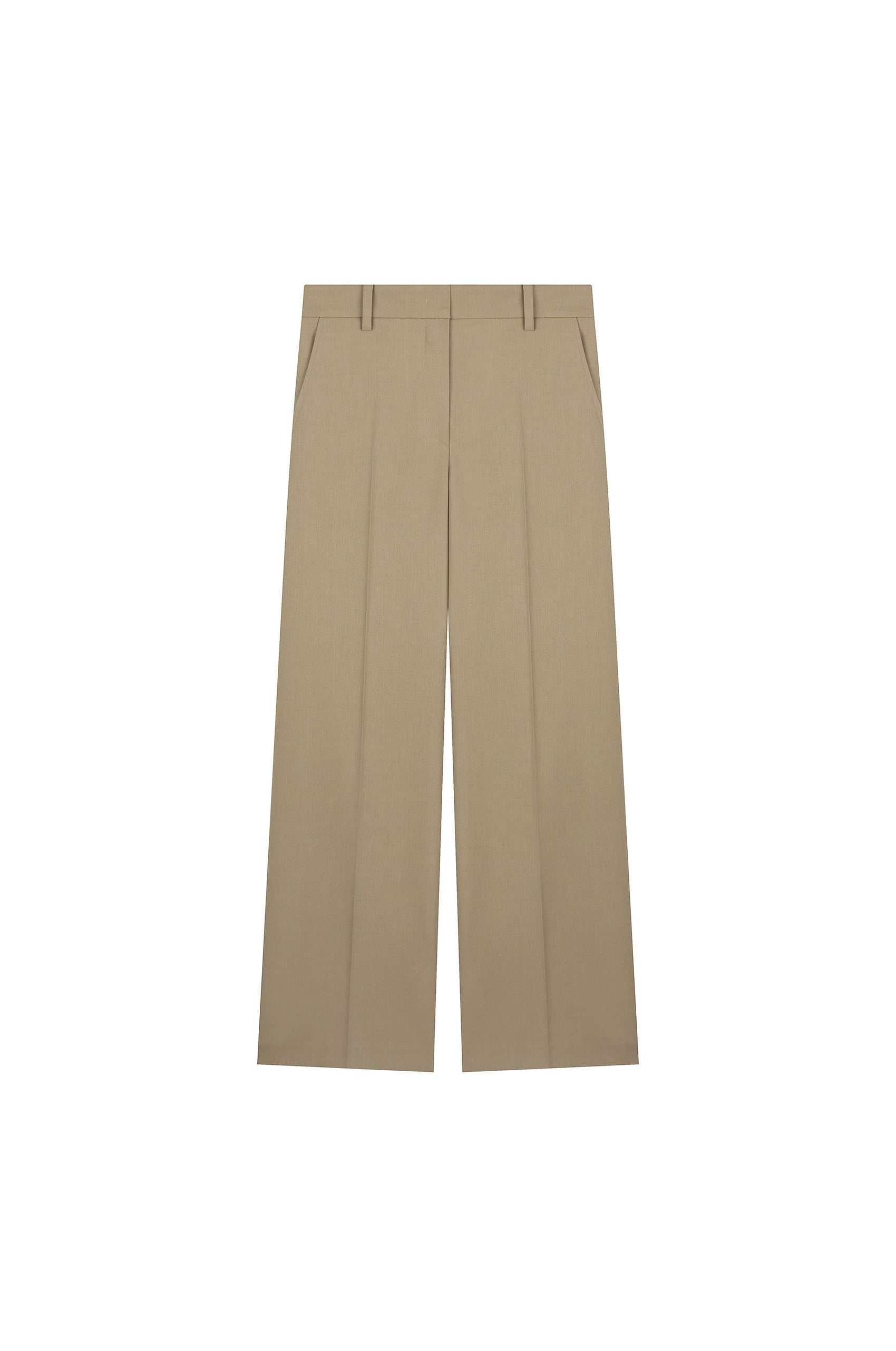 Low-Waist Straight Trousers