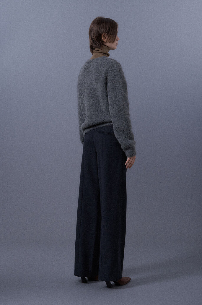 Low-Waist Straight Trousers