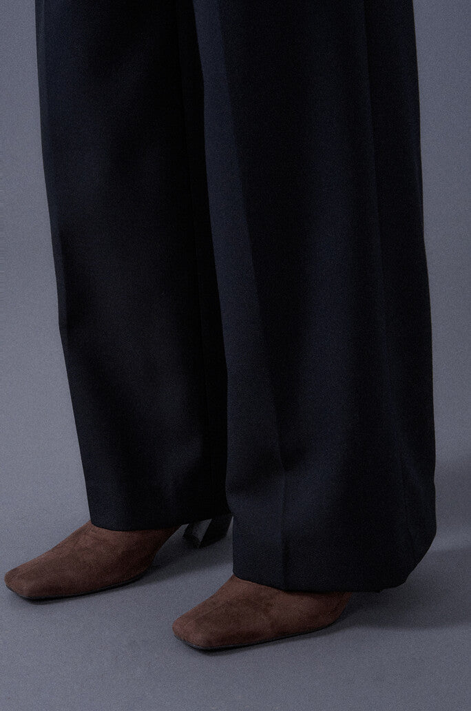 Low-Waist Straight Trousers