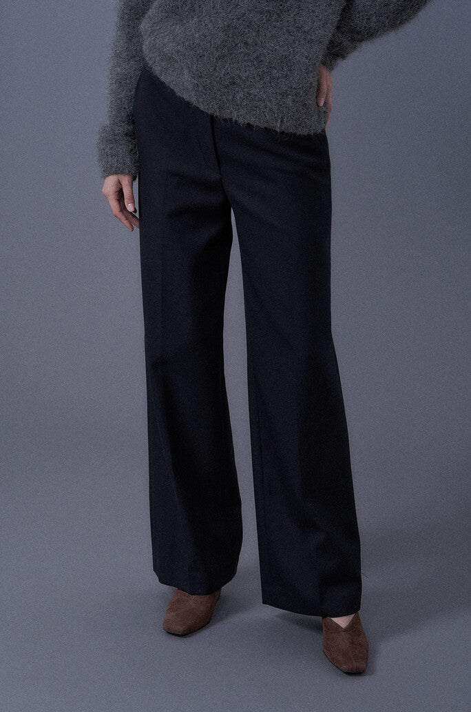 Low-Waist Straight Trousers