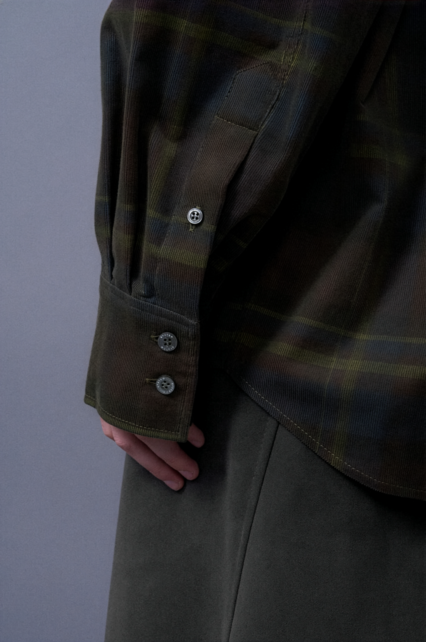 Checkered High-Neck Shirt