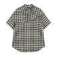 Fluid Drapery Checkered Shirt