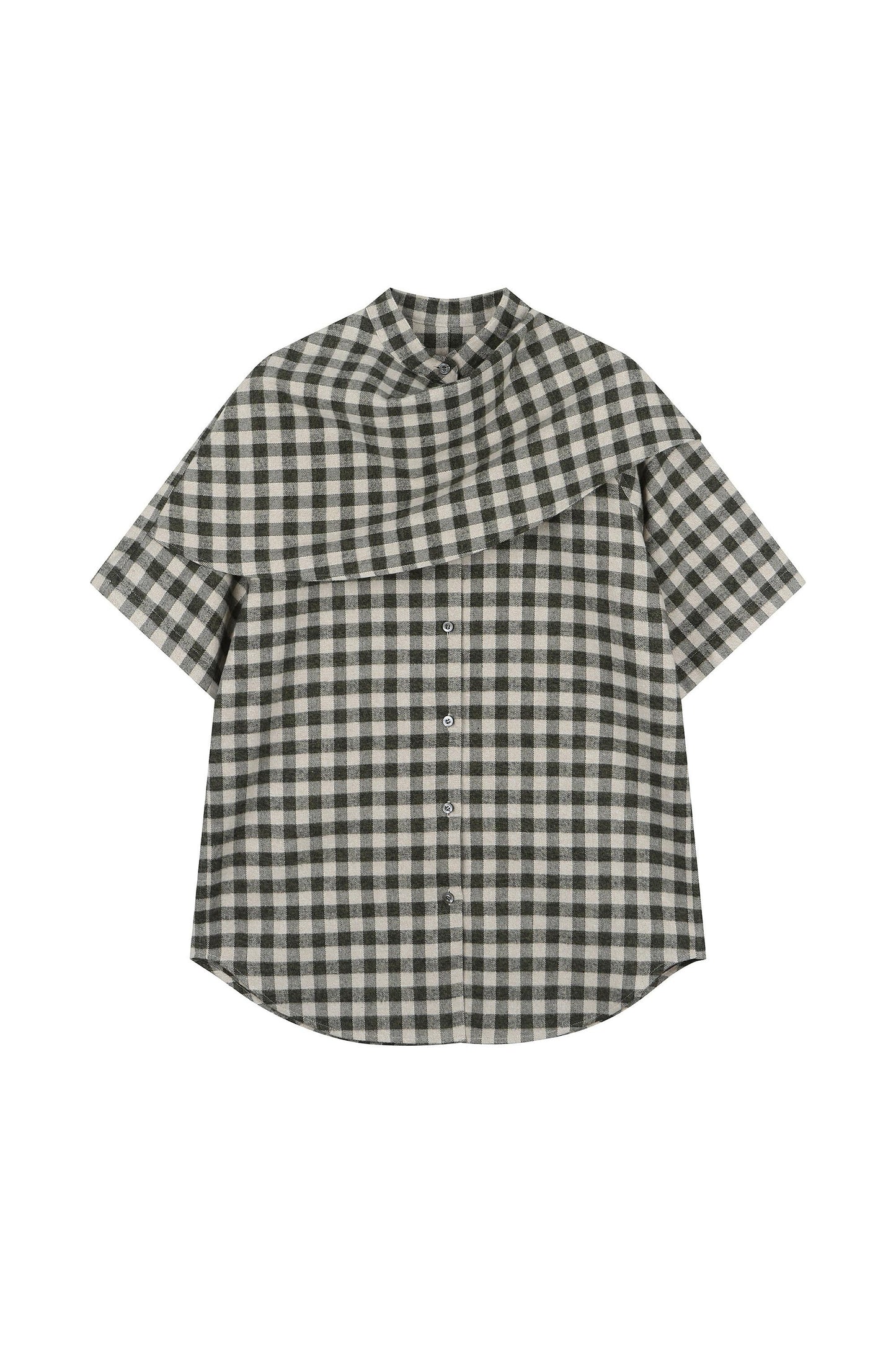 Fluid Drapery Checkered Shirt
