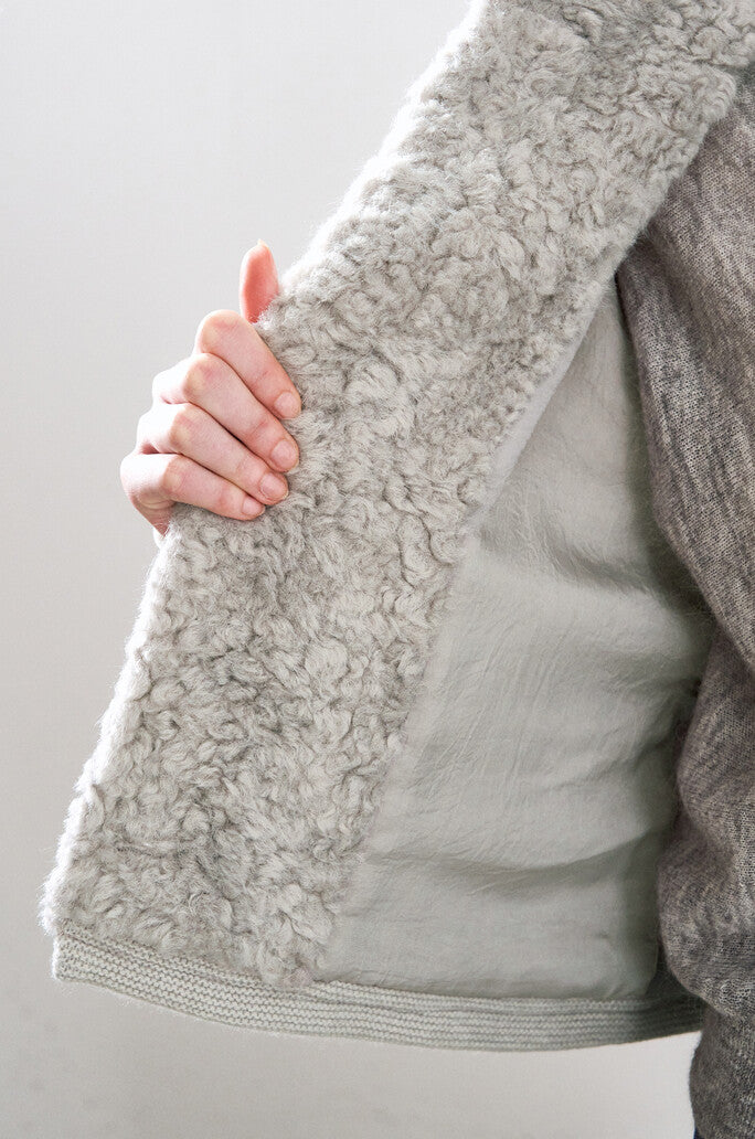 Bouclé Round-Neck Pocket Jacket