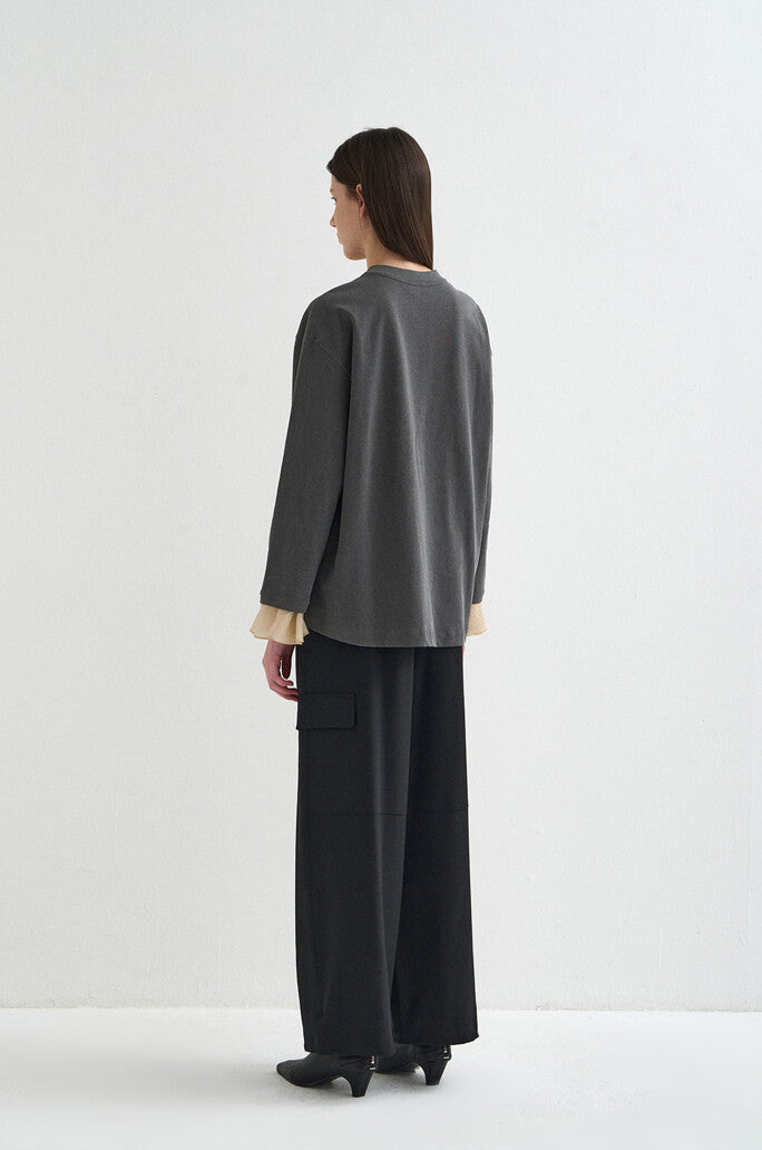One-Tuck Drawstring Wide Cargo Pants