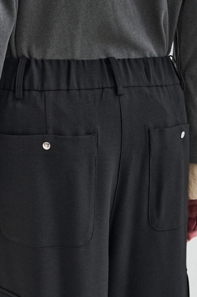 One-Tuck Drawstring Wide Cargo Pants