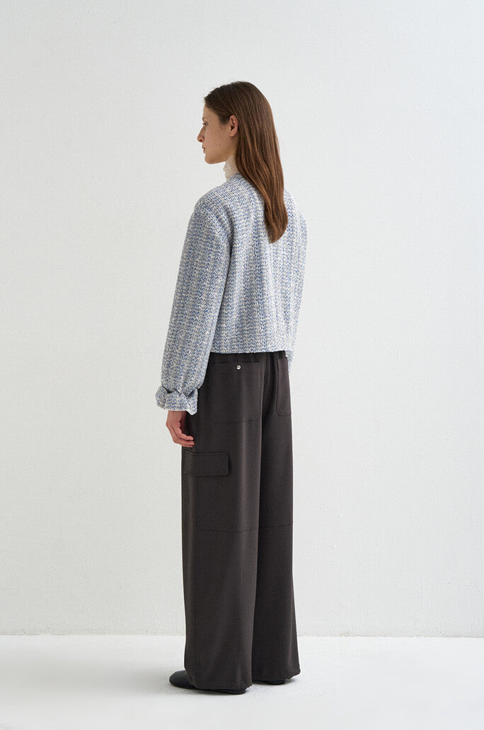 One-Tuck Drawstring Wide Cargo Pants