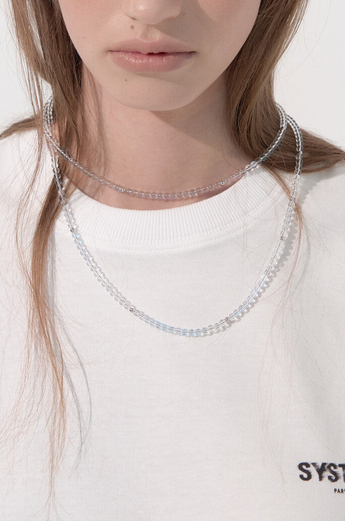 Glass Bead Long Necklace