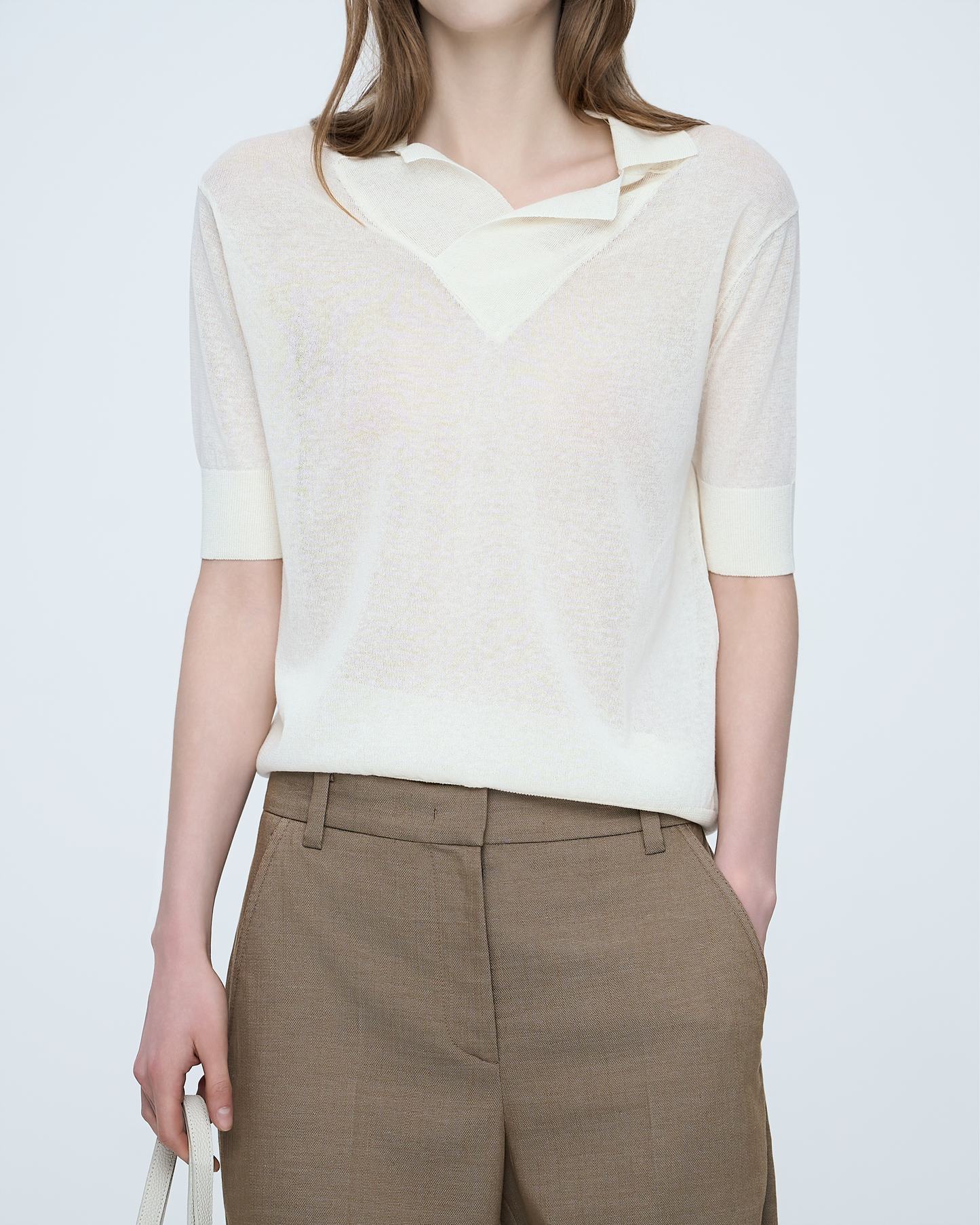 Polo-Style Knit Top