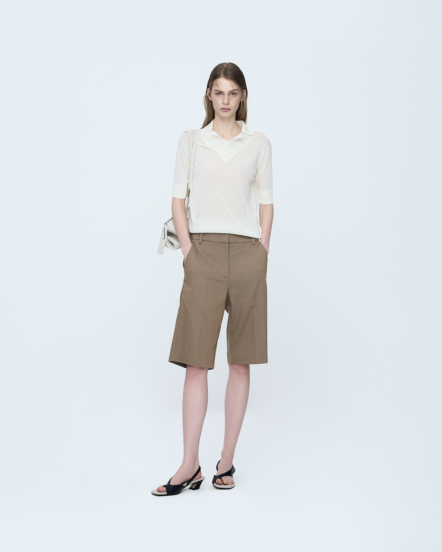 Polo-Style Knit Top