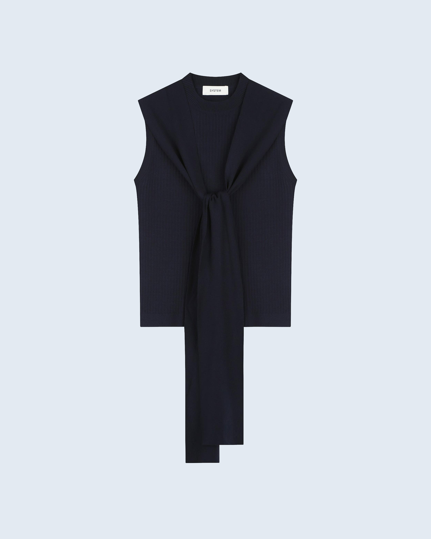 Scarf-Tie Sleeveless Knit Top