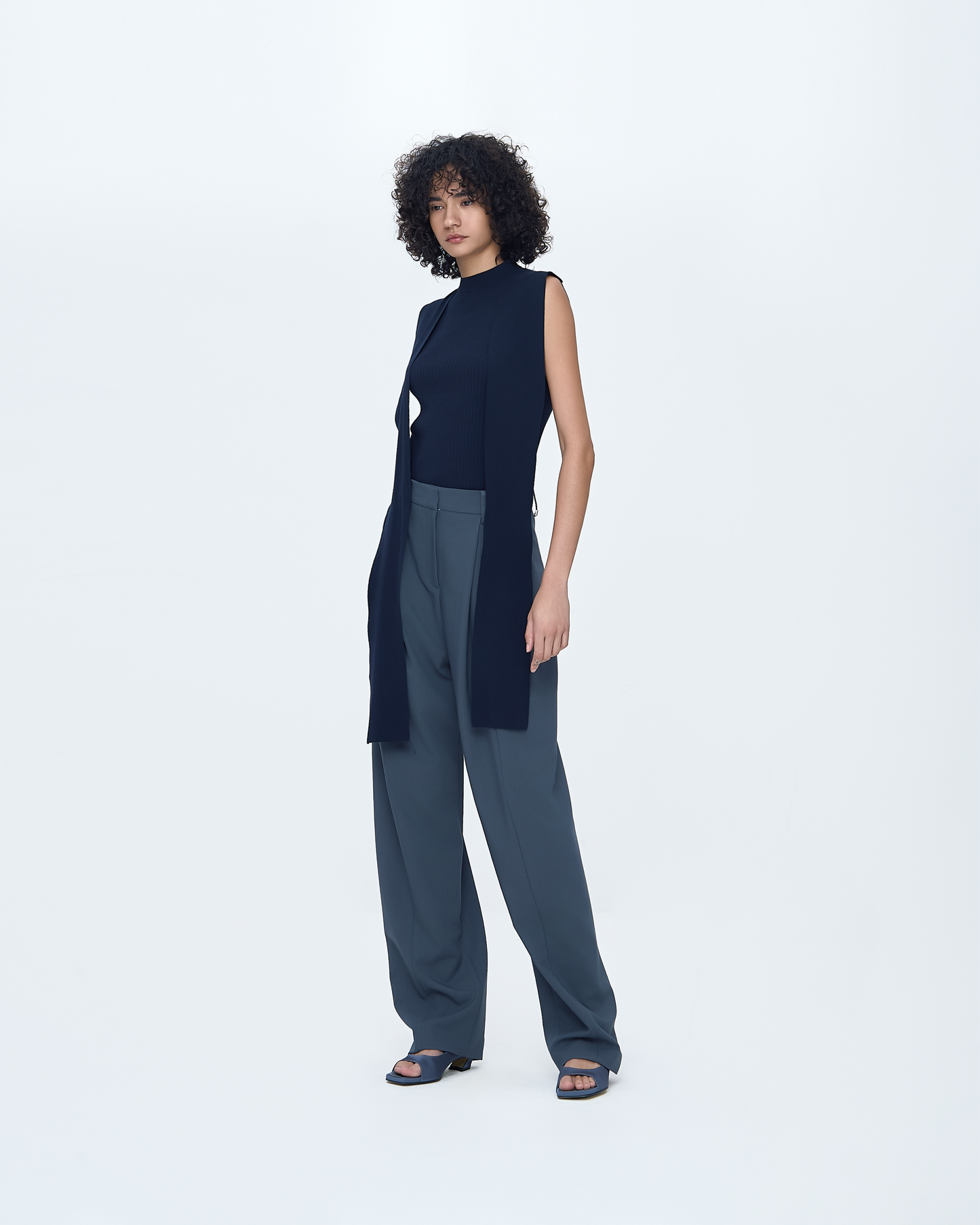 Scarf-Tie Sleeveless Knit Top