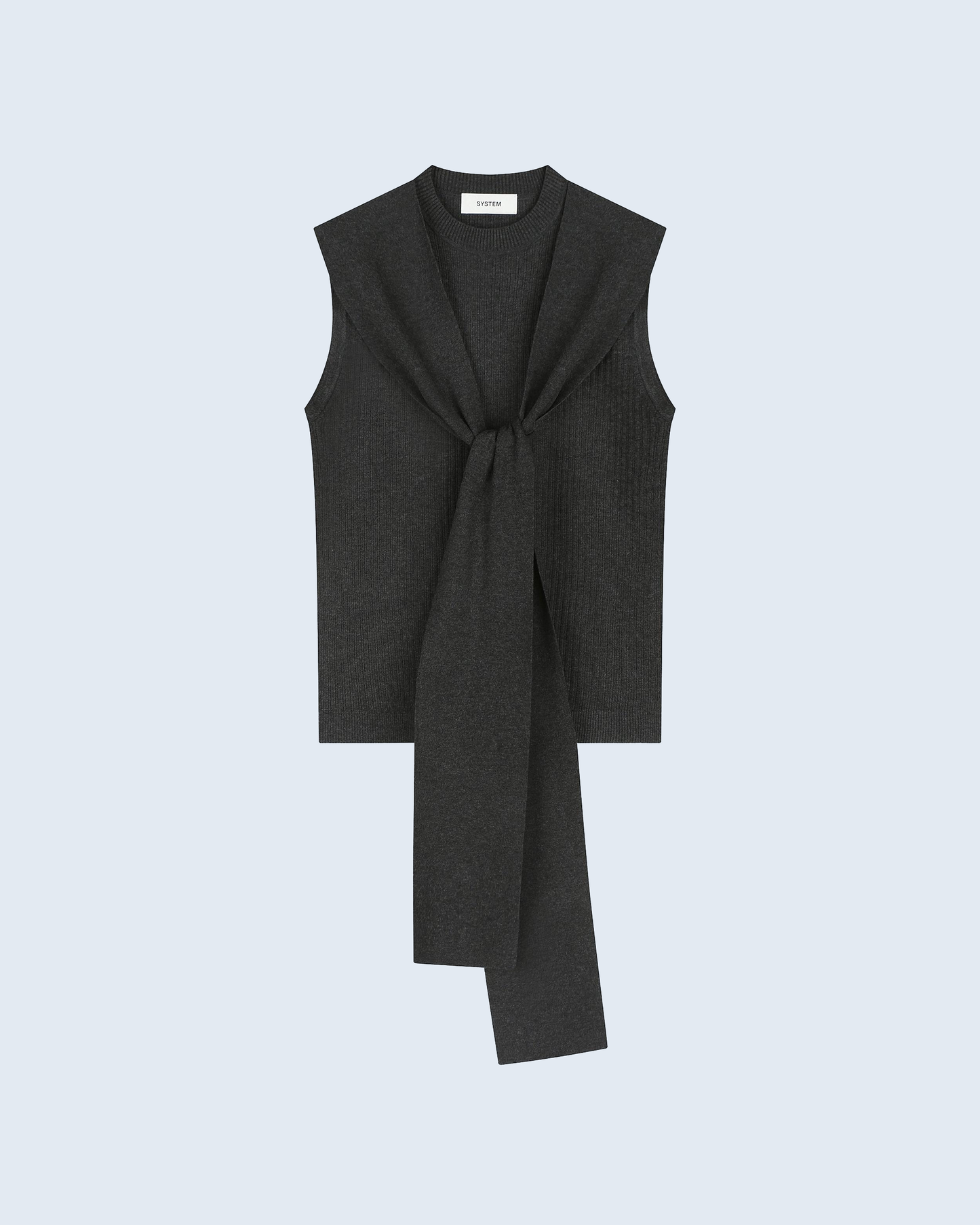 Scarf-Tie Sleeveless Knit Top