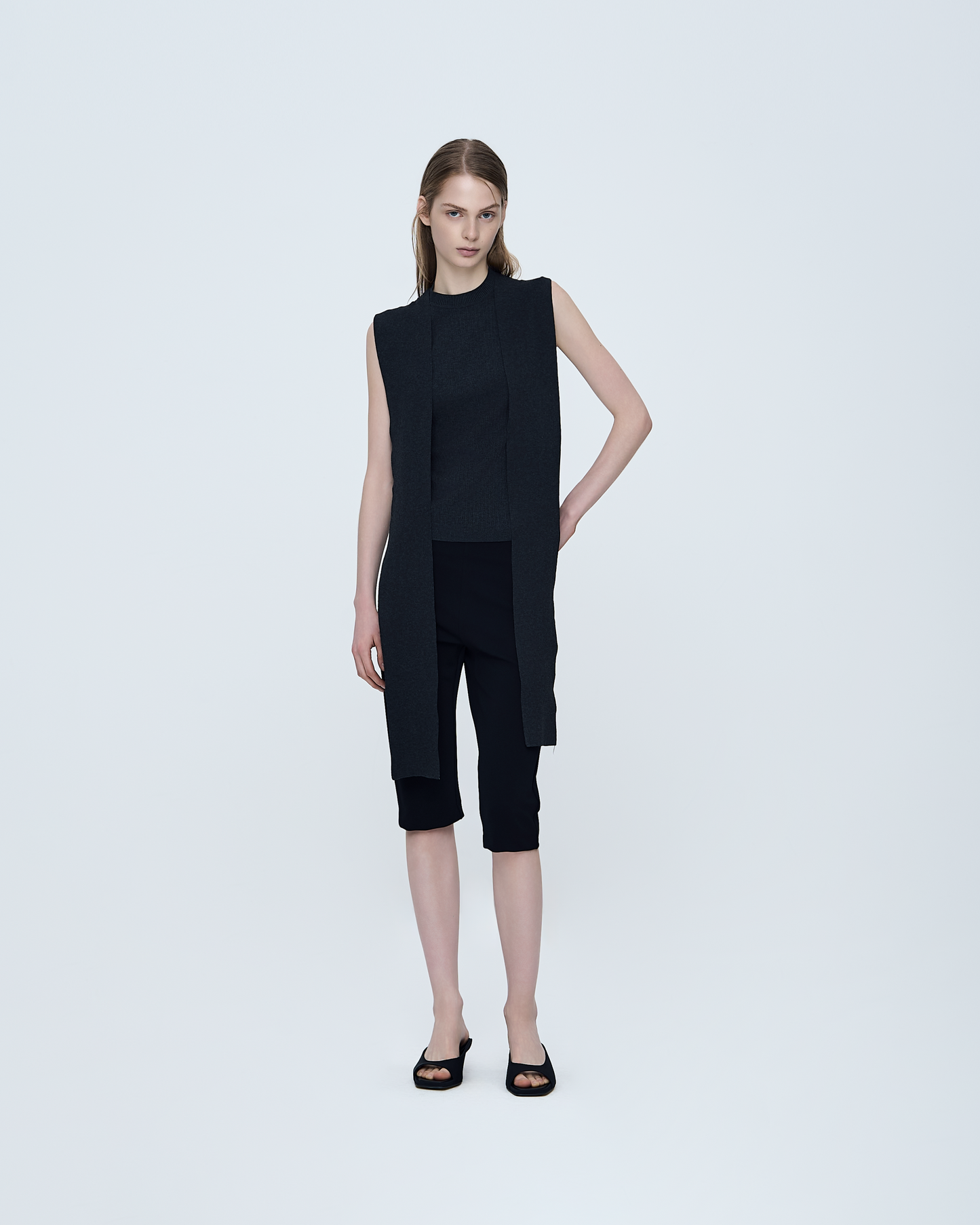 Scarf-Tie Sleeveless Knit Top