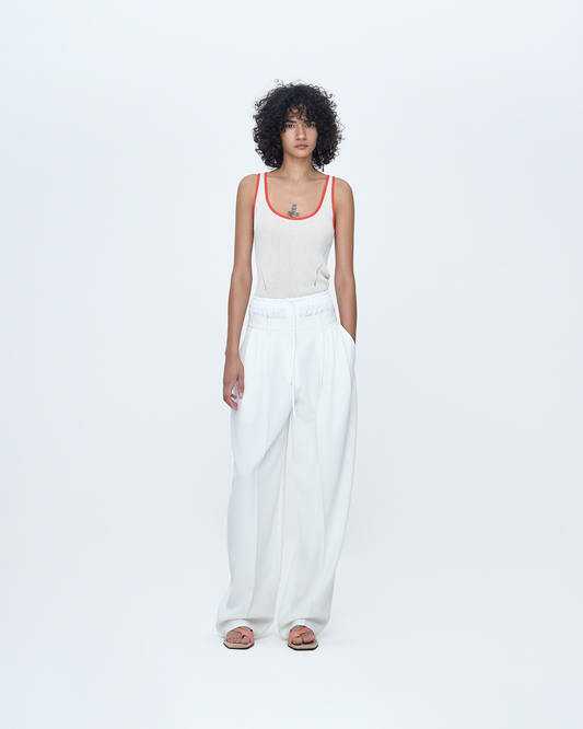 Color Combo Sleeveless Knit Top