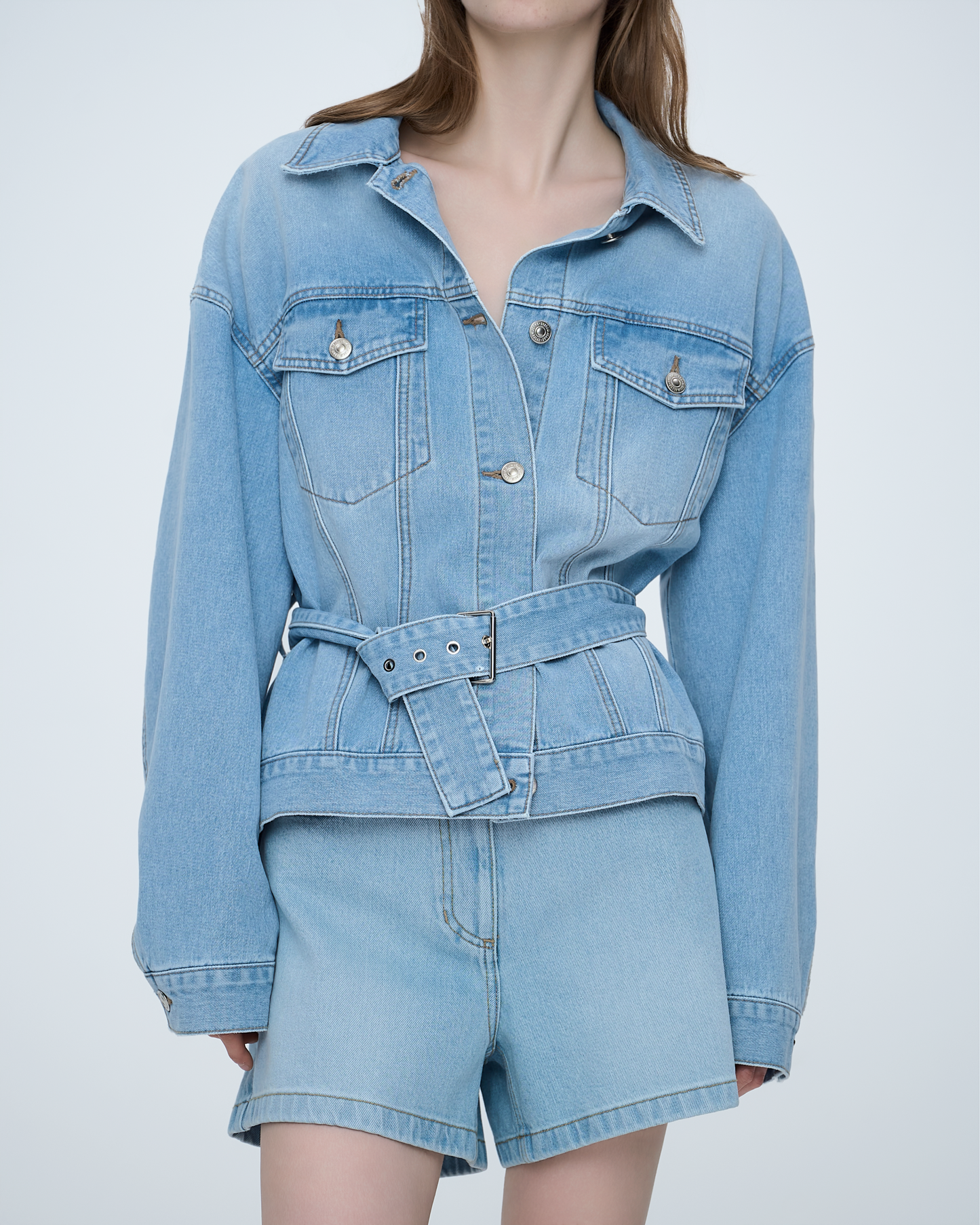 Ice-Washed Denim Jacket