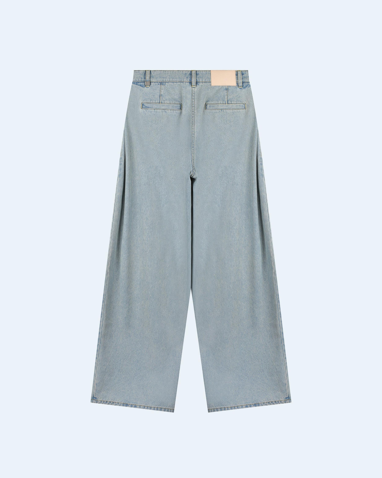 Wide-Fit Fluid Denim Pants