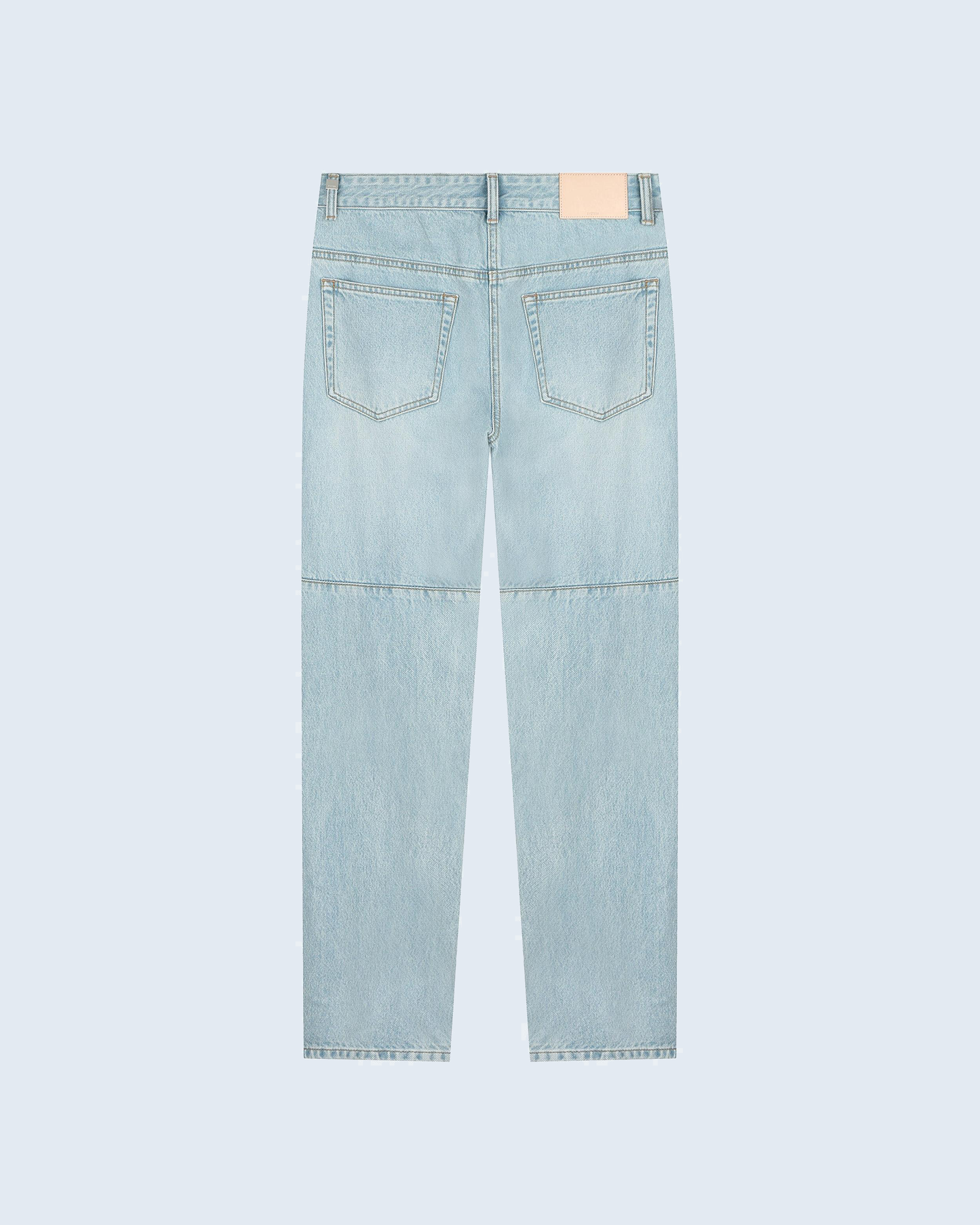 Ice-Washed Straight Denim Pants
