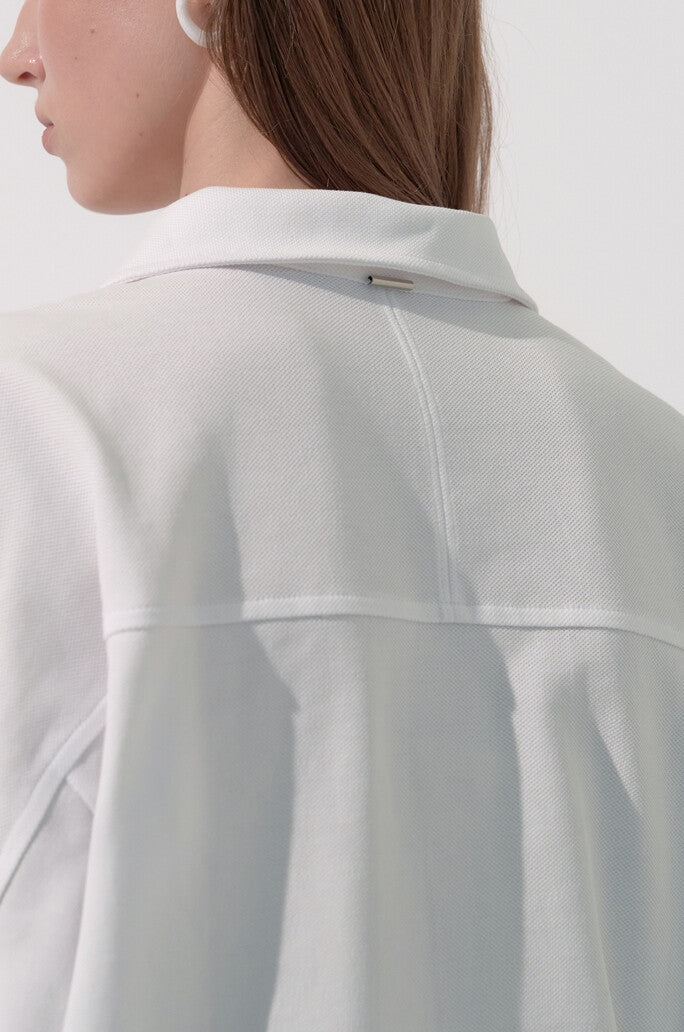 Cupro Color Block Polo Shirt