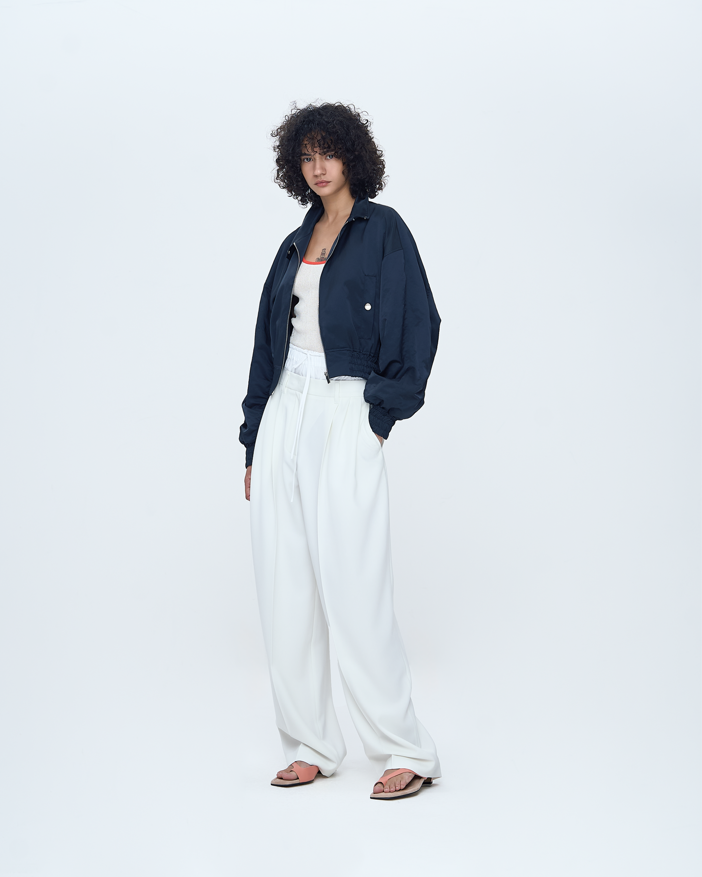 Metallic Zip-Up Jumper