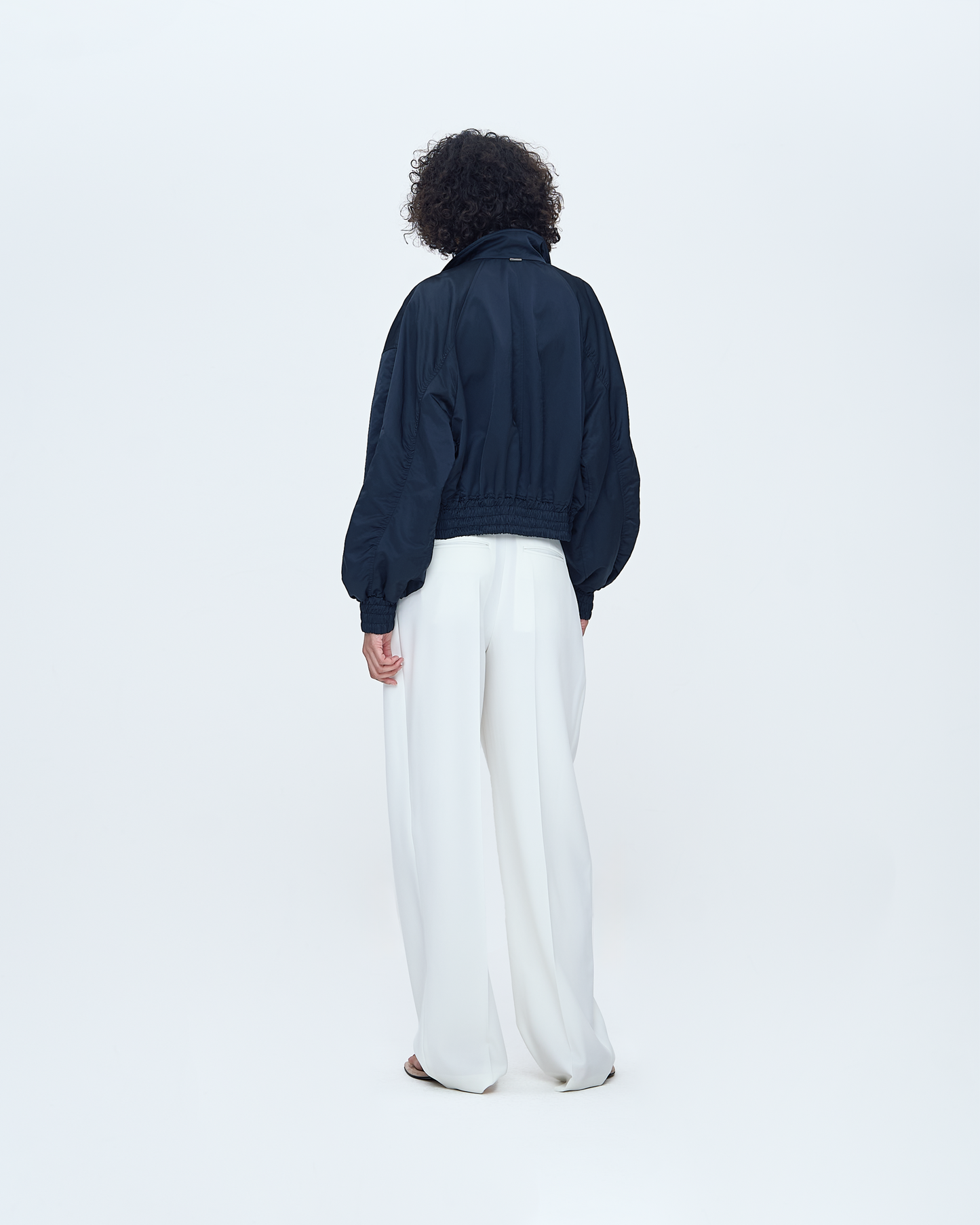 Metallic Zip-Up Jumper